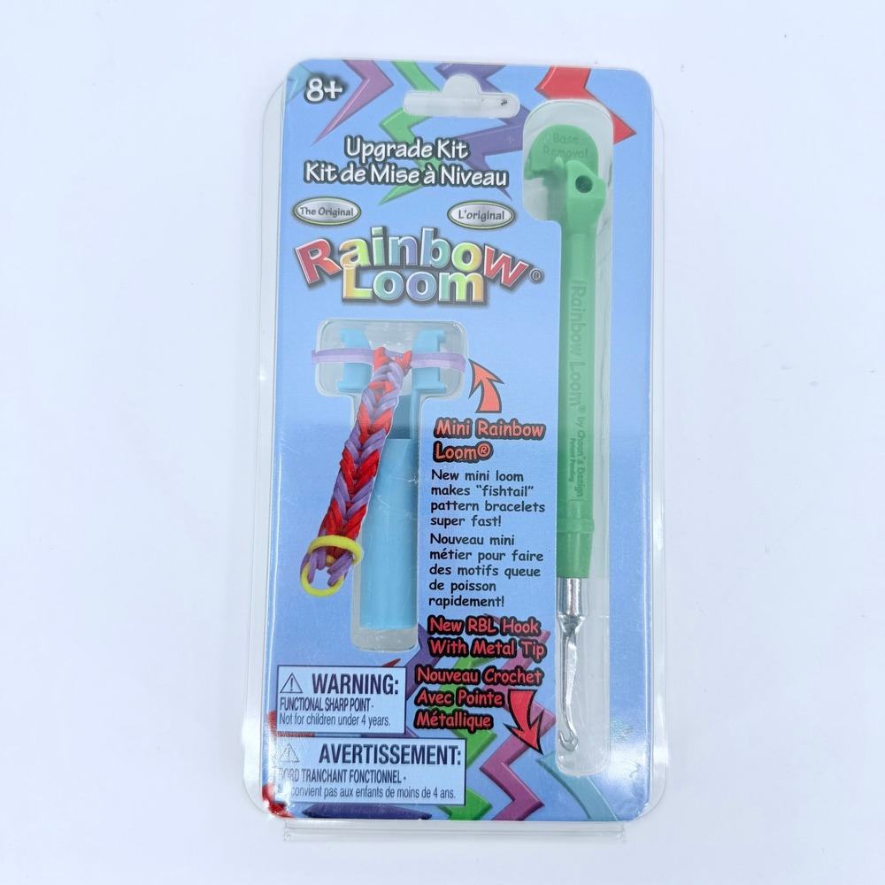 Rainbow Loom Upgrade Kit Mini Rainbow Loom and Metal Tip RBL Hook Green Blue‎